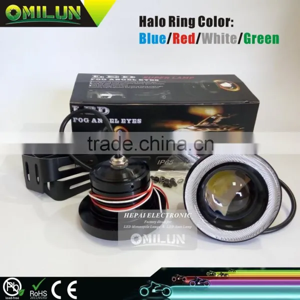 High Quality Universal 3inch 64mm 30W LED Fog Angel Eyes Light With Optical Glass Lens for Most of Cars photo-2