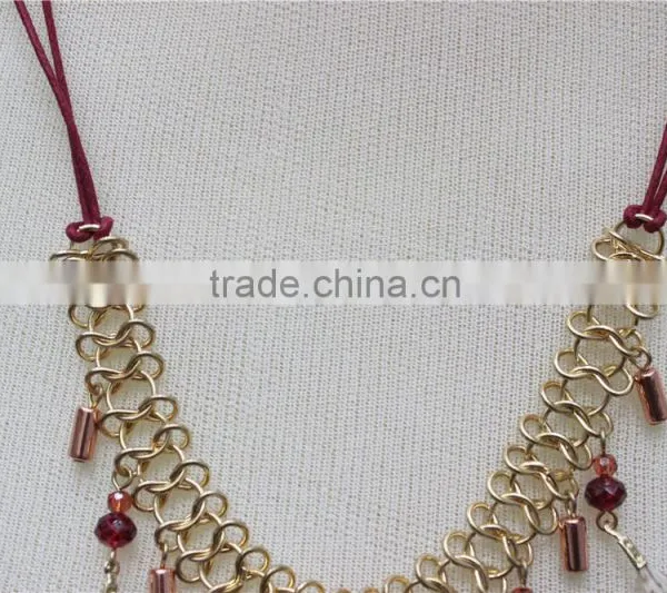 Newest Gold Feather Pendant Necklace Short Chain Rose-gold Charm Connected Necklace 2016 Fashion Style Wholesale photo-2