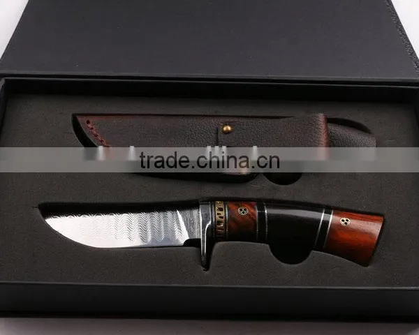 OEM Damascus Blade Handmade Small Hunting Knife photo-5