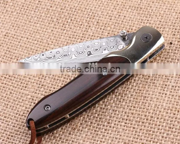 OEM Hunting Knife Application Custom Made Damascus Folding Knife photo-6
