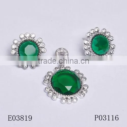 Fashion Wholesale Necklace Charms 18K Gold Or 925 Sterling Silver Plated Brass Jewelry Sets photo-2