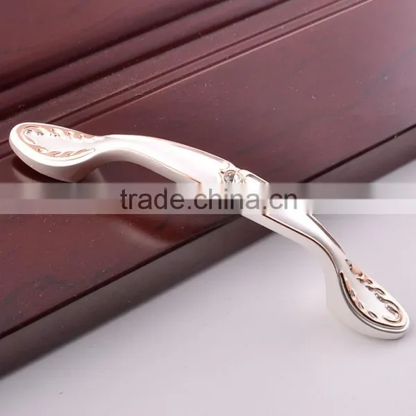 Gold Silver Coffee Base Pantry Mini Drawer Pulls Shiny Crystal Cupboard Handle
