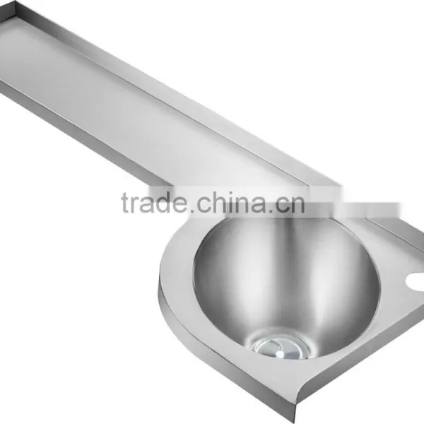 Stainless Steel Triangle Round Hand Wash Basin Corner Sink GR-598R