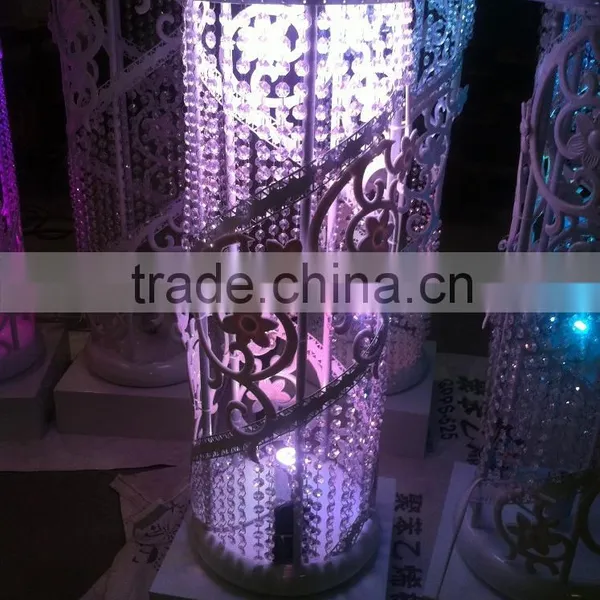 CP Decorative Polyurethane Roman Column Pillars With Colorful Light for Wedding Stage photo-4