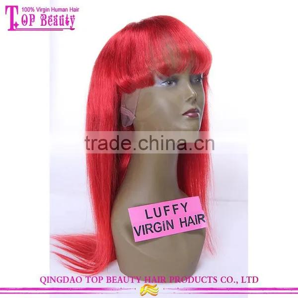 High Quality Wholesale Price Brazilian Virgin Hair Red Wig Straight Red Human Hair Wig photo-6