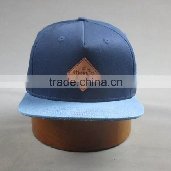 Custom High Quality 6- Panel Snapback Hat With PU Badge photo-2