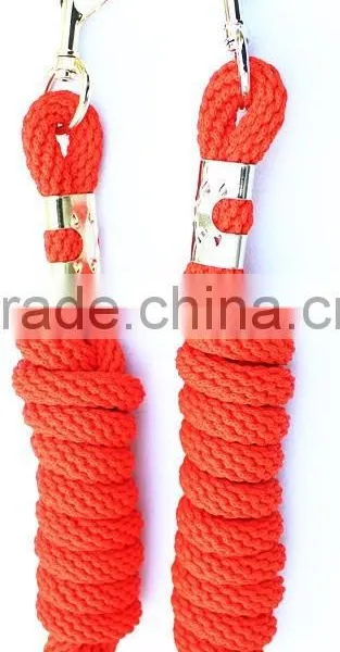 Stripe Nylon Horse Halter With Brass Hardware and Horse Lead Rope photo-5