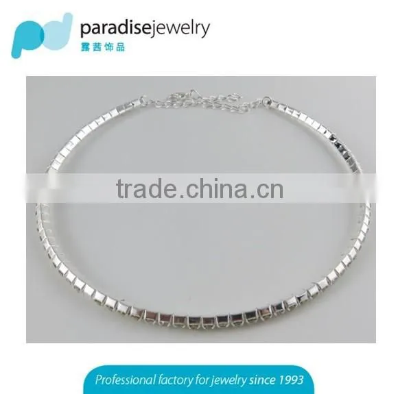 Ladies Chunky Necklace China Wholesale Rhinestone Collar Choker Necklace photo-2