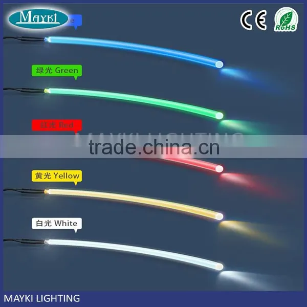 6mm Size Polymer Side Glow Optical Fiber Optic Lighting Cable photo-3