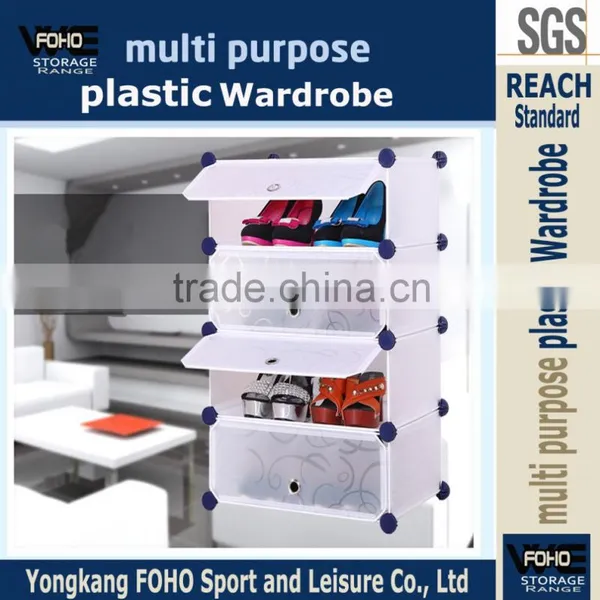 AW0845-4 White color hot sale fashion folding shoe rack stacking can hold 18 pairs kids shoes