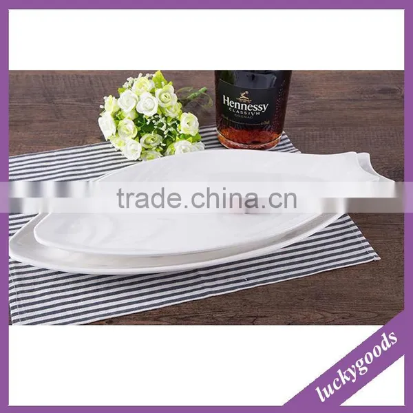Hot Sale Restaurant Use White Melamine Rectangular Plates photo-3
