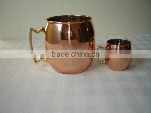 MINI SMALL MOSCOW MULE COPPER MUG PURE SOLID 100% COPPER NEW STLYE photo-2