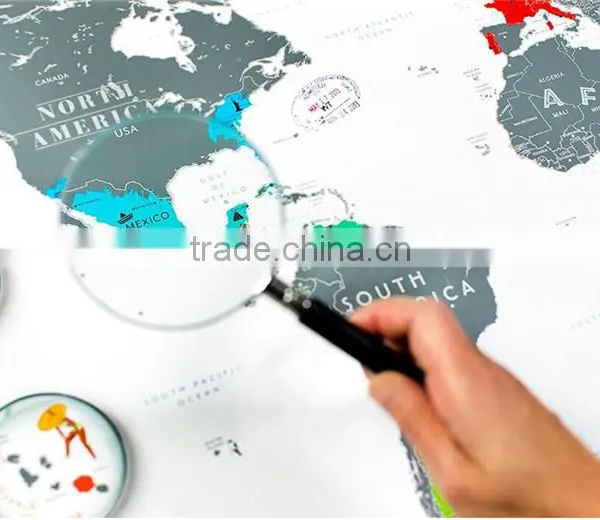 Scrape Map World Map Personalized Scrape off XL Size Unique and Large World Map Poster With a Layer AMA-16 photo-3