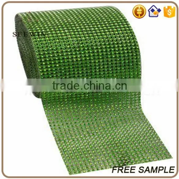 Decorative Glossy Gold Grosgrain Mesh Sequin Ribbon photo-3