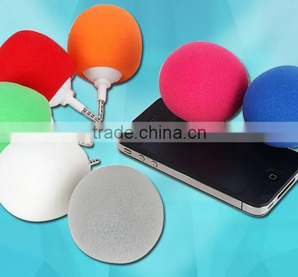 2016 Hot Selling Portable Sponge USB Mini Ball Speaker With 3.5mm Jack Audio Cable for All Mobile Phone, Laptop Etc photo-6