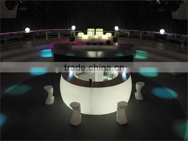 Commerical Widely Using Beautiful Lighting Plastic Bent LED Bar Counter With Soalr Powered System photo-2