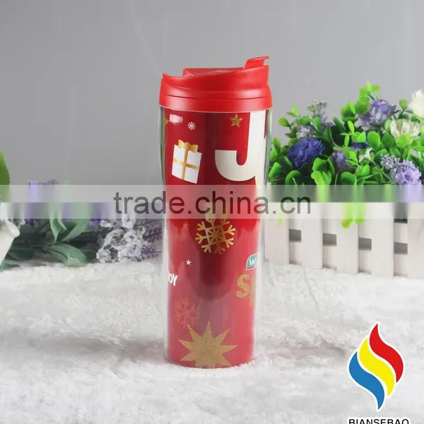 16oz Double Wall Insulated Plastic Coffee Travel Mug photo-2