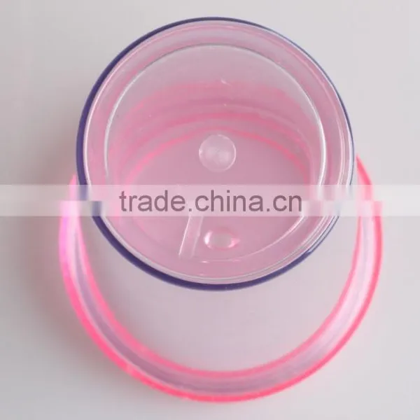 Single Wall Clear Transparent 16oz Plastic Tumbler With Straw And Lids photo-2