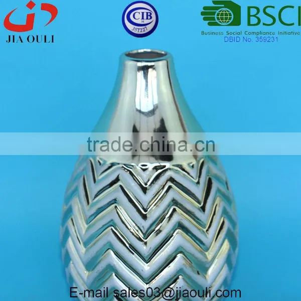 Plating Ceramic Decorative Vases Gold Home Decoration photo-4