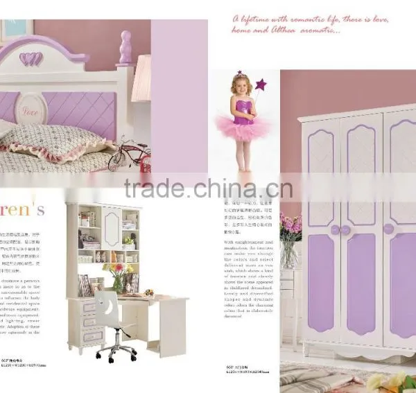 MJ666B Boys& Girls Pink Blue Bunk Bed Bedroom Set Wooden Children Bunk Bed Set Kid's Funny Furniture Set photo-5