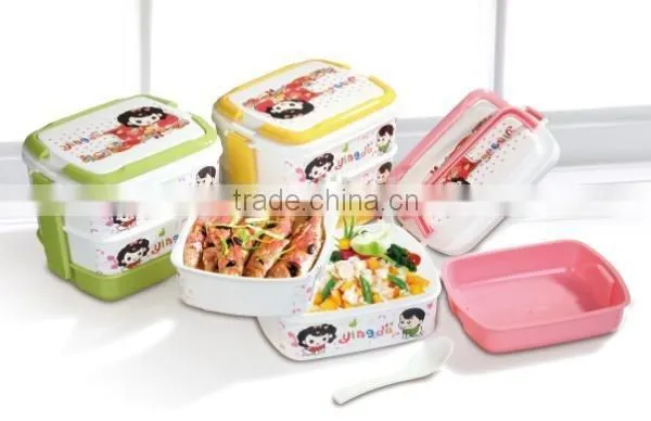 Plastic Rectangular Portable Three Layers Lunch Box/Insulation Boxes photo-2