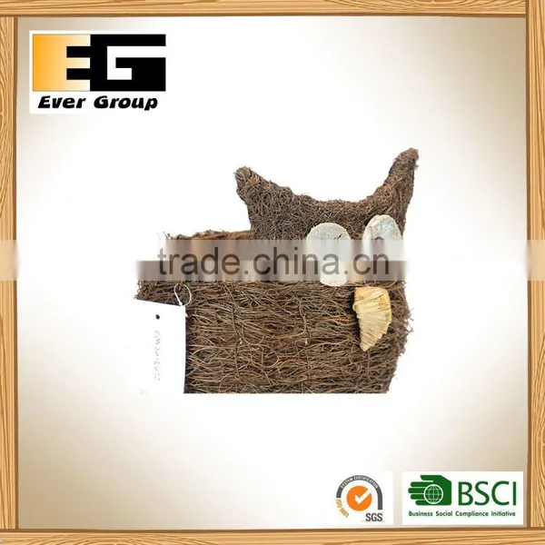 Natural Rattan Bird Shape for Garden Planting/decoration/storage Planter photo-3