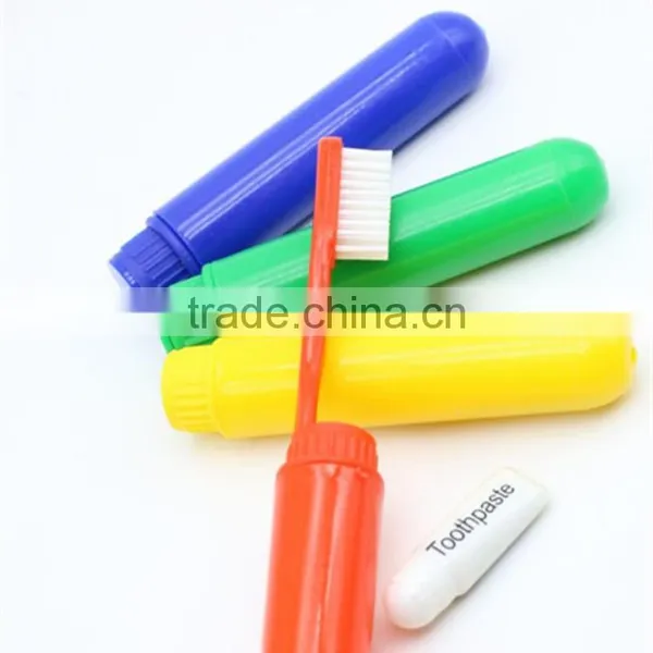 2017 Travelling Toothbrush With Toothpaste Portable Toothbrush Round Tube photo-3