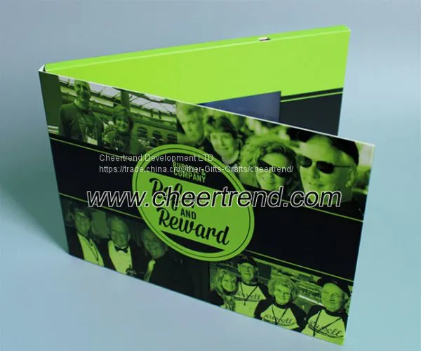 High Quality End Soft Cover 5 Inch Lcd Video Brochure/lcd Video Card Module/video Greeting Card for Advertising photo-2