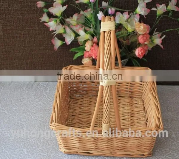 Storage Willow Basket With Handles Convenient For Picnic photo-3