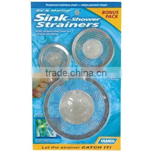 3 in 1 Stainless Steel Sink Strainers for Standard Drain Opening