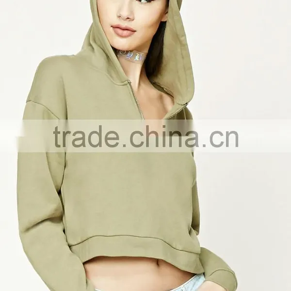 Wholesale Oversized Women Fashion Hoodie Long Sleeves Zip-Up Thin Hoodies Zipper Hoodie photo-2