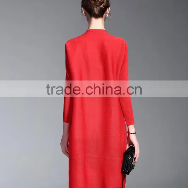 Chinese National Style Plus Size Ladies Draped Dress With Buttons photo-3
