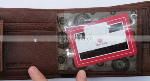 Fashion Coffee Cowhide Skin Real Leather Purse Wallet Men photo-2