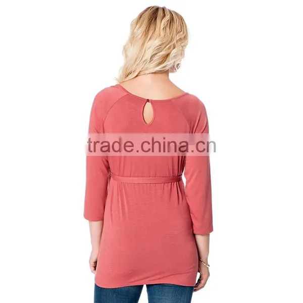 Hot Sale Cheap Pregnancy Cotton Blouse Wholesale Maternity Clothing photo-4