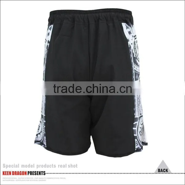 100% Polyester Training Wear Stretch Side Panel Mens Fight Mma Shorts photo-5