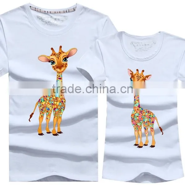 Wholesale Cheap Red Colour Print Couple T- Shirt photo-2