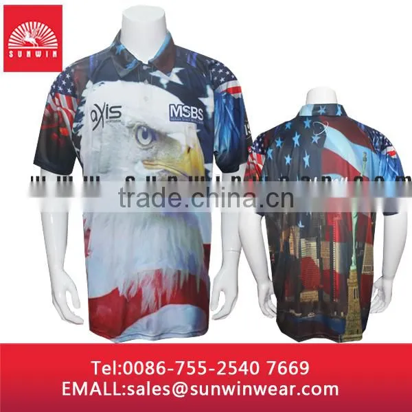 Wholesale Custom 100% Polyester Sublimation Print Dry Fit Polo Shirt Design photo-5