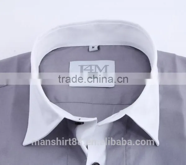100% Cotton Contrast Color Dress Shirts photo-2