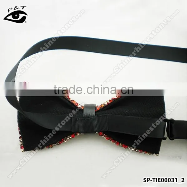Bling Rhinestone Bow Tie Gift Case Packing Handmade Crystal Bowtie photo-2