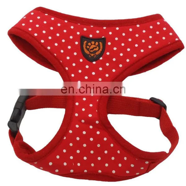 Color Frilly Dog Vests Belt Harness Pet Harness With Dot Pattern photo-6