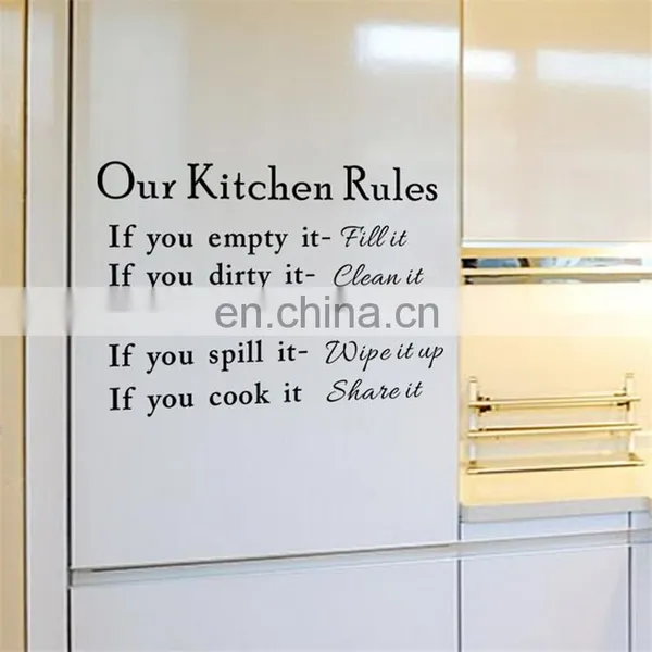 Funny 'Our Kitchen Rules' Window Wall Stickers Kitchen Decoration Home Decor photo-2