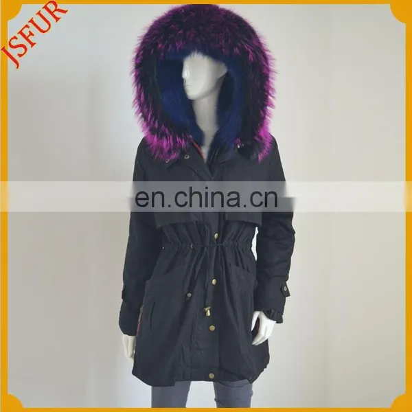 Jsfur Wholesale Real Fur Jackets Fox Fur Inside Winter Parka photo-2