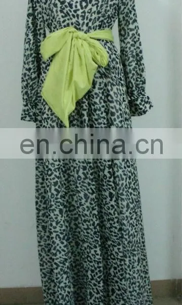Muslim Woman Dress With Belt High Quality Fashion Muslim Wear photo-6