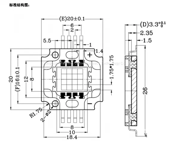 10W Integrated High Power RGBW Four in One photo-2