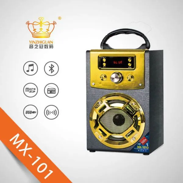 Off-the-shelf Portable Wooden Bluetooth Speaker Christmas PartyK Song Exclusive Speaker photo-3