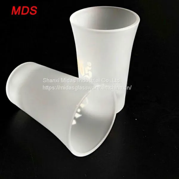 OEM Trumpet Mouth Sandblast Frosted Shot Glass White Wine Glass