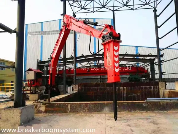 Stationary Type Hydraulic Rockbreaker Booms Systems