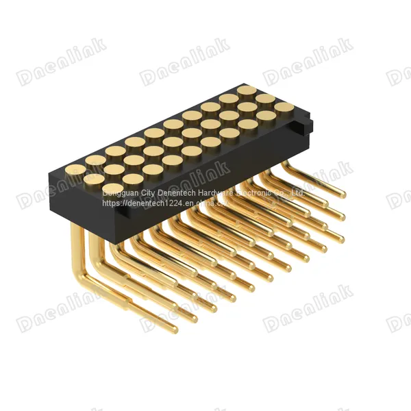 Dnenlink Flat Bottom Type,1.27mm Pitch Three Row H2.0mm DIP Female Pogo Pin Connector photo-2