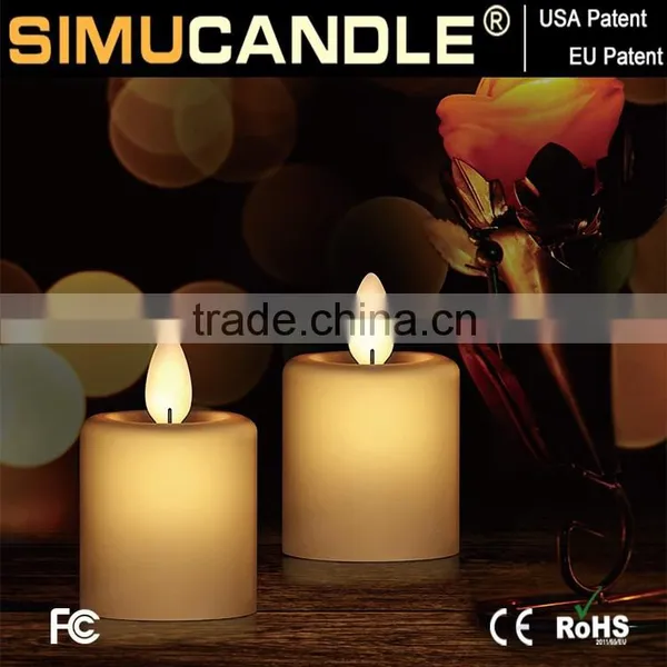 Simulated Flame Votive Candle With Timer and USA&EU Patent