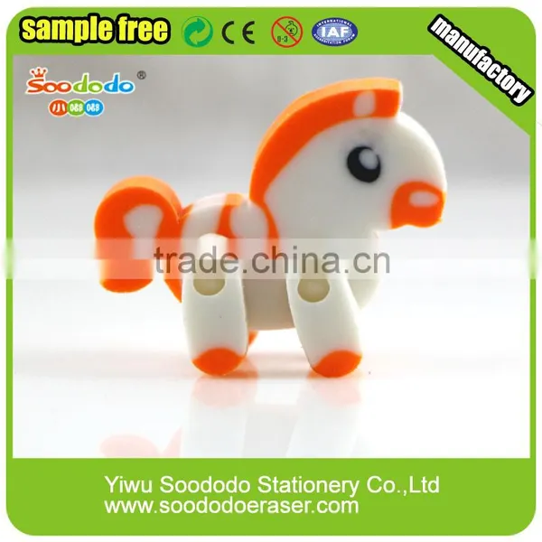School Office Extruded Animal Shaped Moveable Leg Eraser photo-4